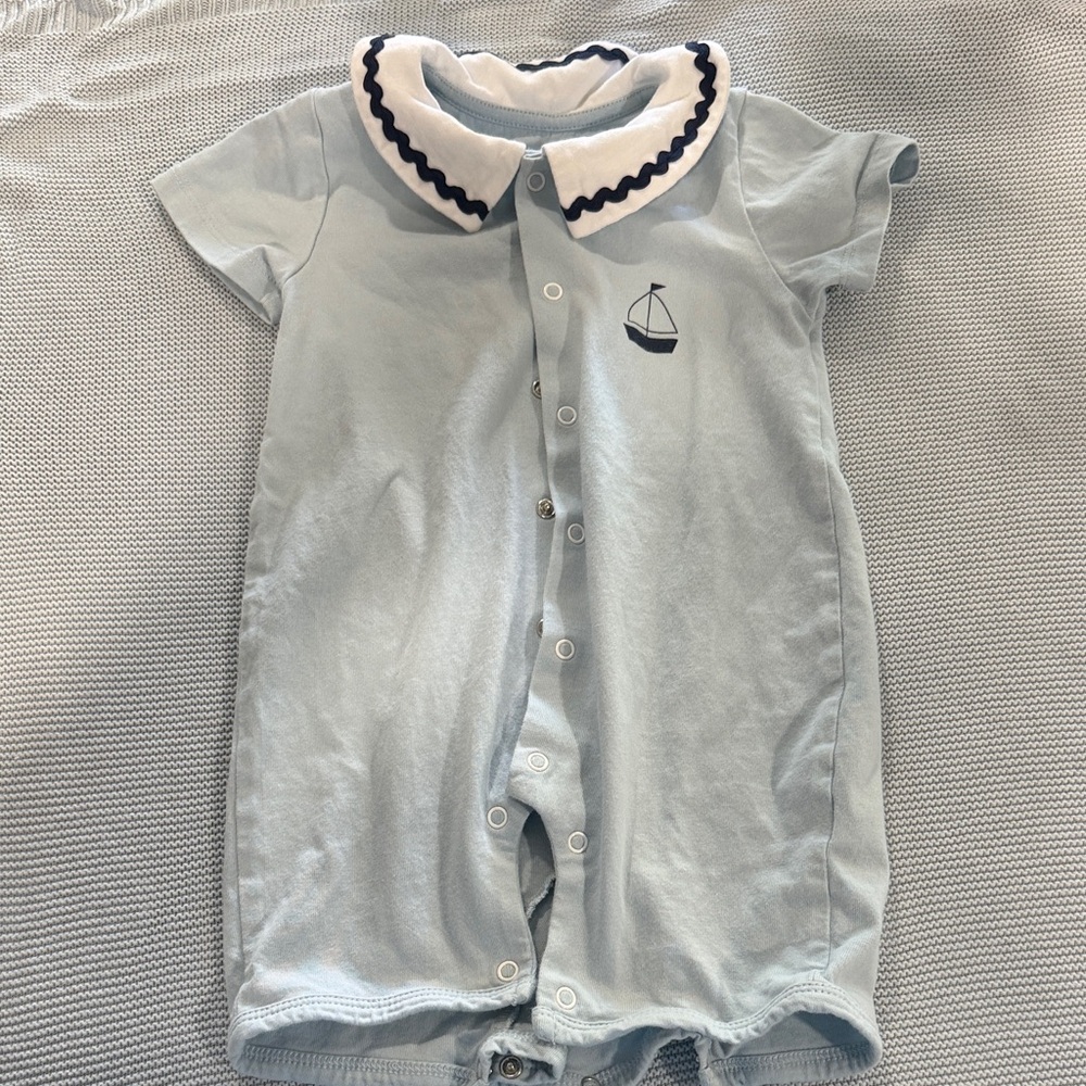 Blue Sailboat Kids One Piece